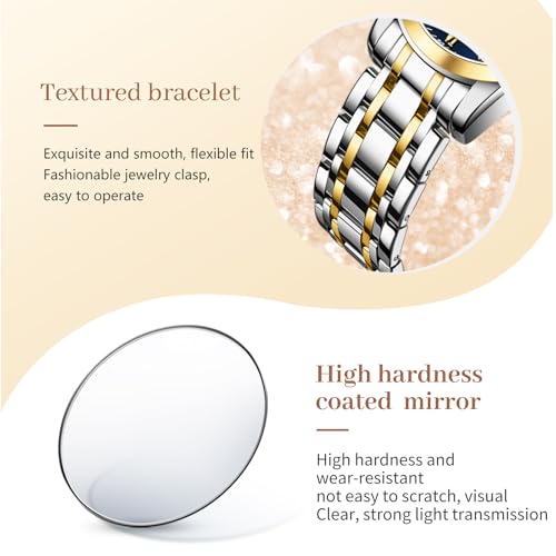 OLEVS Watches for Couple Luxury Fashion His and Hers Stainless - Product Imagery