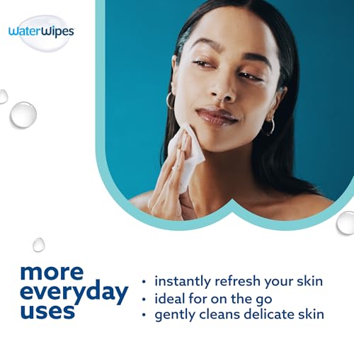 WaterWipes Beauty Sensitive+ On-The-Go Facial Wipes, 99.9% Wat... - Product Imagery
