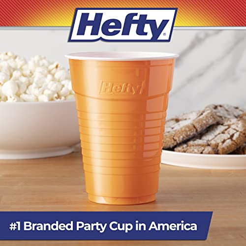 Hefty Party On Disposable Plastic Cups, Assorted, 16 Ounce, 100 - Product Imagery