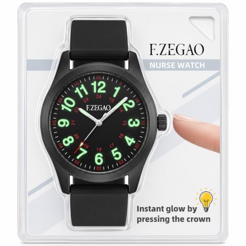 Nurse Watch for Nurse, Waterproof Watch for Swimming 24 Hour - Product Imagery