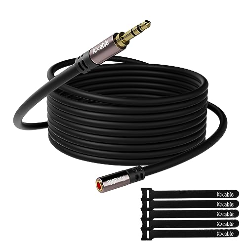 Kxable 3.5mm Extension Cable 25 Feet, Long Male to Female Auxilia by Kxable - Angle View 1