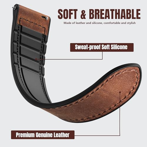 Magnetic Leather Bands Compatible with Samsung Galaxy Watch 7 - Product Imagery