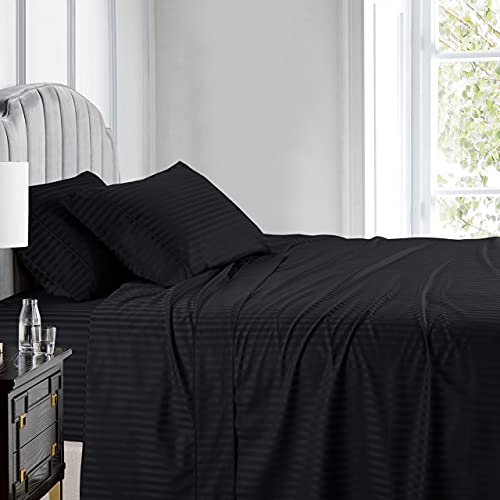 Royal Hotel Twin XL Sheets Set, 600 Thread Count Cotton Sateen, - Product Imagery