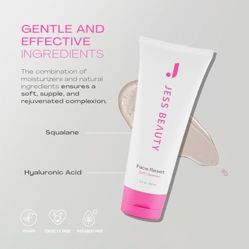JESS BEAUTY | Face Reset Cleanser | Gentle Hydrating Gel Face - Product Imagery
