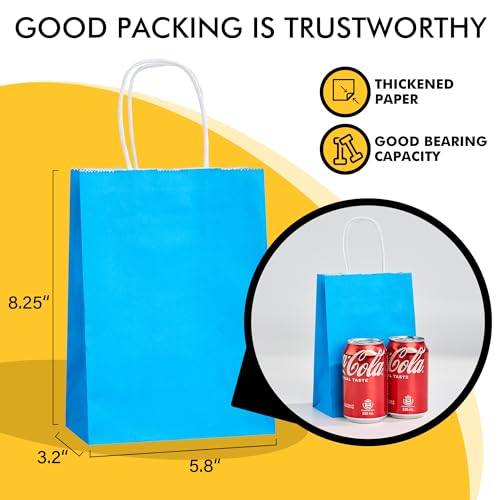 Gift Bags with Handles 32 Pack 5.8x3.2x8.25 in, Small Paper Bags - Product Imagery