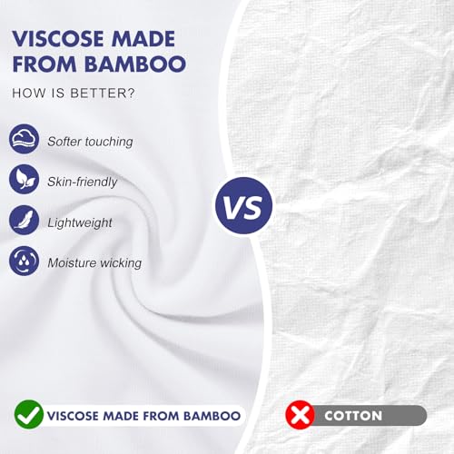 BAMBOO COOL Men's Undershirts Moisture Wicking Crewneck T Shirts - Product Imagery