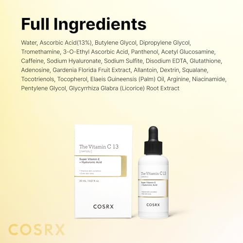 COSRX 13% Pure Vitamin C Serum for Face, Hydrating Facial Serum, - Product Imagery