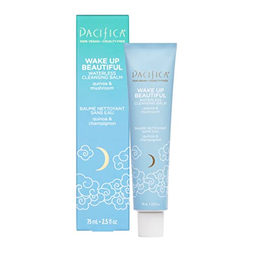 Pacifica Wake Up Beautiful Cleansing Balm & Makeup Remover - 2-in-1 Waterless Face Cleanser for Dry & Sensitive Skin, Hydrating No-Rinse Balm Dissolves Stubborn Makeup, 2.5oz - Pacifica Official Product View 1