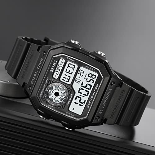 Mens Digital Watch Waterproof Watches for Women Men's Wristwatch - Product Imagery