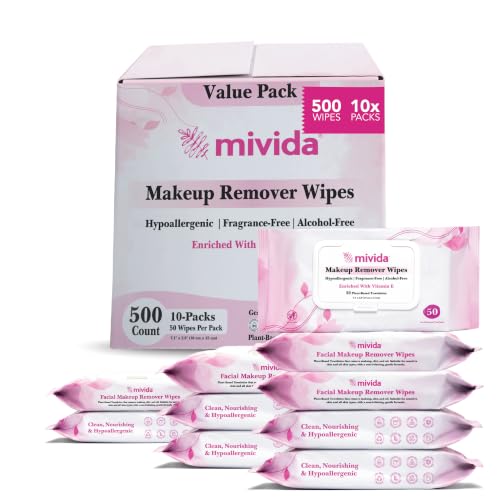 mivida Professional Makeup Remover Wipes Bulk Case - mivida Official Imagery - 1