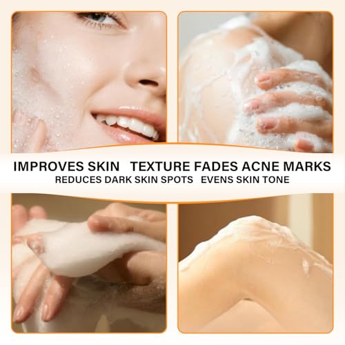 Kojic Acid Soap 4 Packs 14oz,Turmeric Soap, Dark Spot Remover - Product Imagery