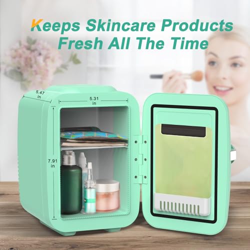 CROWNFUL Mini Fridge, 4 Liter/6 Can Portable Cooler and Warmer - Product Imagery