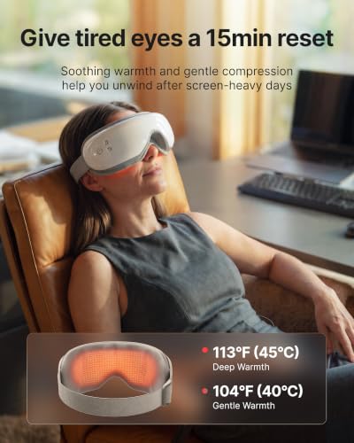 RENPHO Eyeris 1 Eye Massager with Heat, Heated Massage Eye Mask - Product Imagery