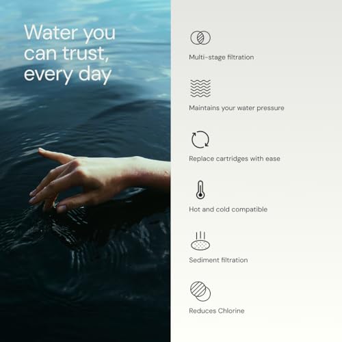Aquabliss SF500 Daily Essential+ Shower Filter - Chrome - Product Imagery