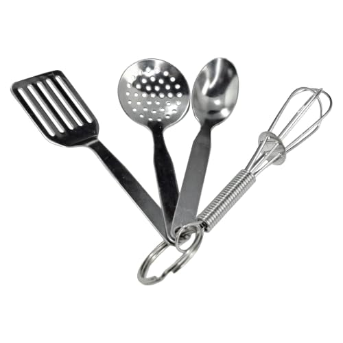 R&M International Mini 3.5" Kitchen Tool Set with Keychain, - Product Imagery