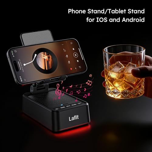 Gifts for Men Women, Phone Stand with Bluetooth Speaker & LED - Product Imagery