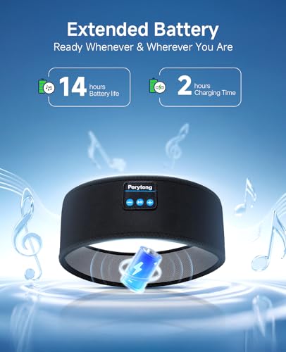 Perytong Sleep Headphones Wireless, Bluetooth Sports Headband - Product Imagery
