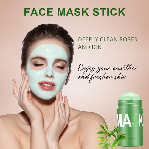 Green Tea Face Mask Stick for Face, Blackhead Remover with Green - Product Imagery
