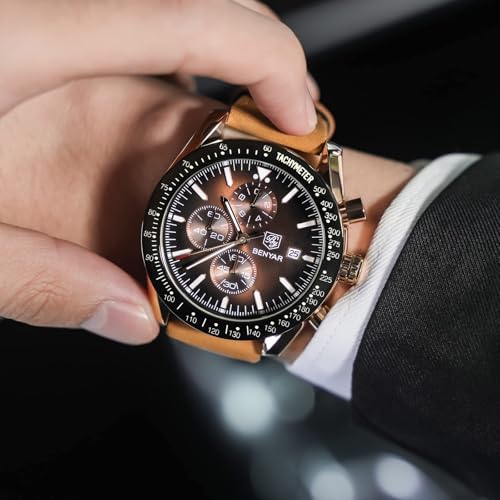 BENYAR Watch for Men Analog Quartz Chronograph Waterproof - Product Imagery