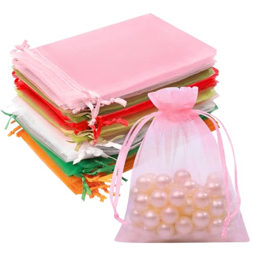50PCS Organza Bags 3x4 Multicolor, Small Gift Bags for Jewelry - Product Imagery
