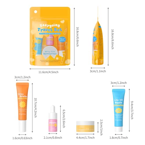 Hydrating Skin Care Set Travel Kit,4 Piece Skincare Essentials - Product Imagery