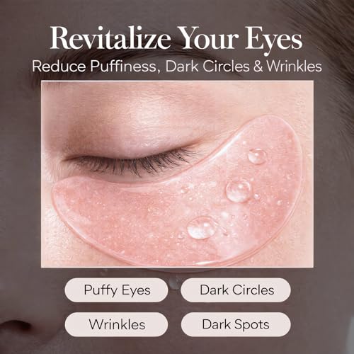 Under Eye Mask, Rose Under Eye Gel Pads With Collagen, Skincare - Product Imagery