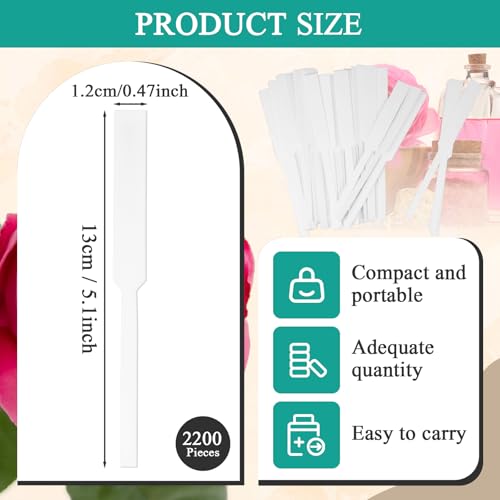 2200 Pcs Perfume Tester Strips, for Blotter Essential Oils Paper - Product Imagery