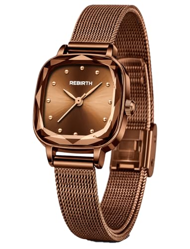 Reginald Women's Square Dress Watch with Mesh Band – Elegant - Product Imagery