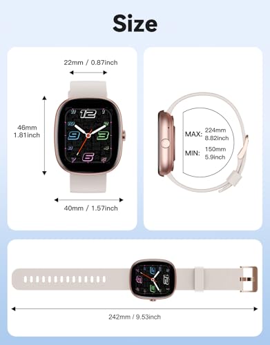 Smart Watches for Women Men, Answer/Make Calls Notifications, - Product Imagery