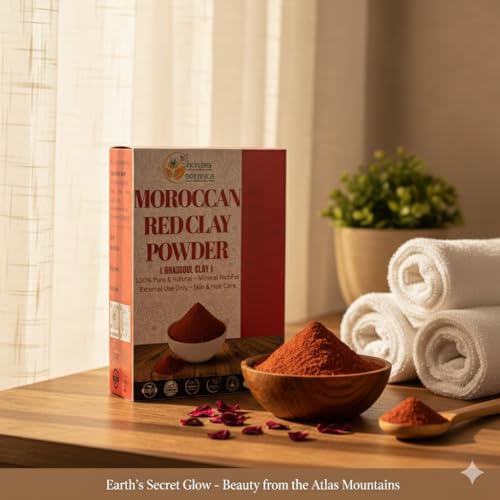Herbs Botanica Moroccan Red Clay Powder 8 oz Natural Clay for - Product Imagery