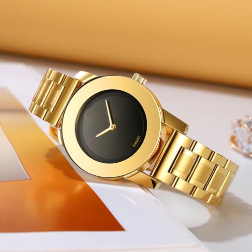 Gosasa Unisex Stainless Steel Quartz Watch, Diamond Accents - Product Imagery