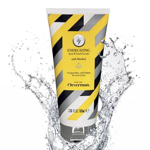 Face Beard Scrub for Men Energizing Exfoliating Cleanser for - CLEVERMAN Official Imagery - 1