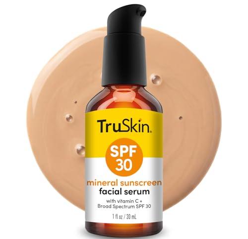 TruSkin SPF 30 Tinted Mineral Sunscreen Face Serum, Zinc Oxide, - Product Imagery