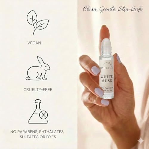 White Musk Perfume Oil Roll-On – Long Lasting Pure White Musk - Product Imagery