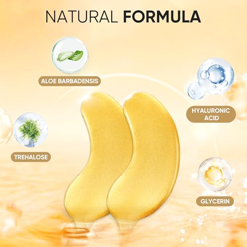 20Pcs/10Pairs Under Eye Patches Gold for Dark Circles, Puffy - Product Imagery