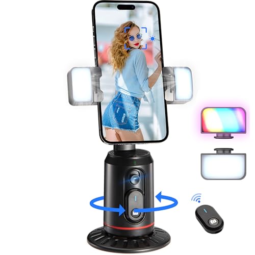 MQOUNY Auto Face Tracking Phone Holder, 360° Rotation Face Body - Product Imagery