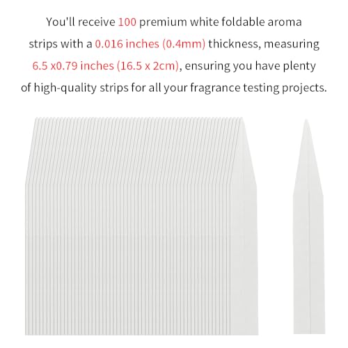 100 Pcs Perfume Tester Strips White Fragrance Blotter Test - Product Imagery