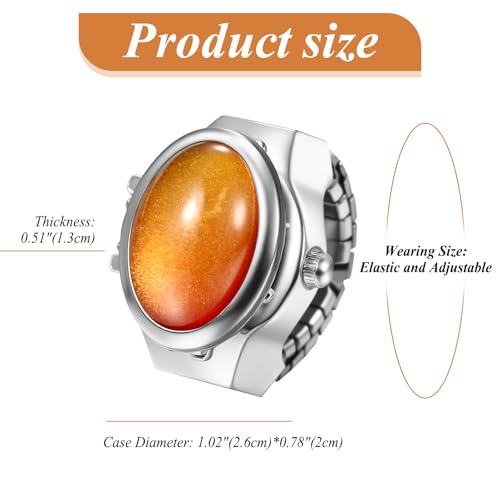 Avaner Men Women Finger Watches: Elastic Band Quartz Easy Reader - Product Imagery
