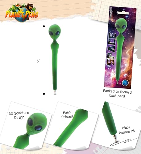 Planet Pens Alien Novelty Pen, Ballpoint Alien Head, Black Ink - - Product Imagery