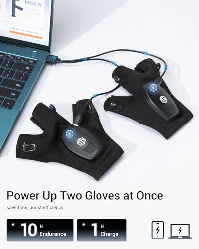 ThxToms Stocking Stuffers for Men,Rechargeable Flashlight Gloves - Product Imagery
