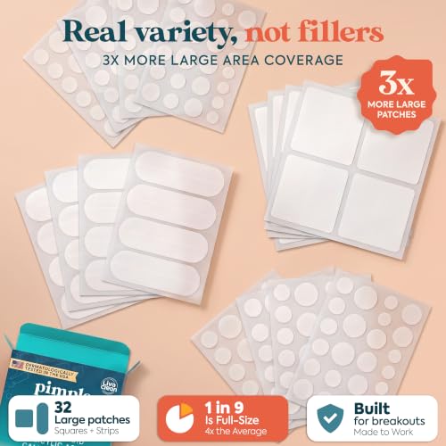 272 CT Large Pimple Patches for Face - 10 Sizes Variety Pack Zit - Product Imagery