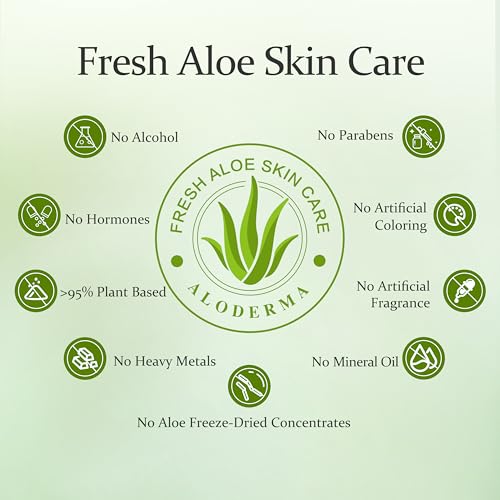 Aloderma Aloe Vera Gel Made within 12 Hours of Harvest with 99% - Product Imagery