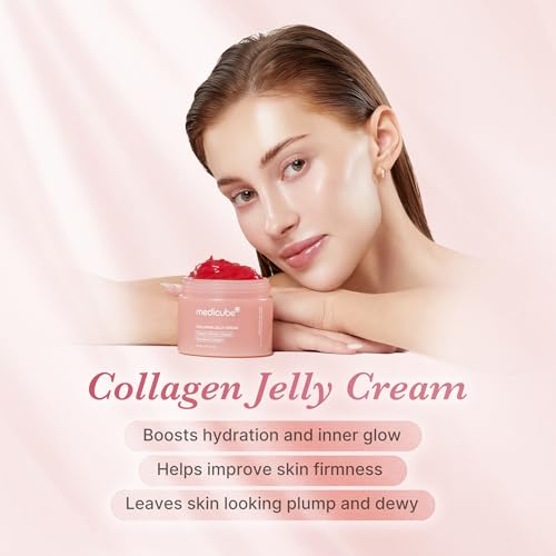 medicube Jelly Cream with Collagen & Niacinamide, 3.71 fl.oz - Product Imagery