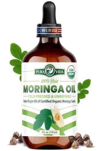 100 Pure Moringa Oil Organic for Face Hair Nails and Dry - PURA VIDA MORINGA Official Imagery - 1