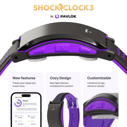 Pavlok Shock Clock 3 | Smart Alarm for Heavy Sleepers & Habit - Product Imagery