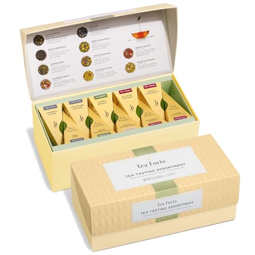 Tea Forte Tea Sampler 20 Pyramid Infuser Bags Premium Tea - Tea Forte Official Imagery - 1