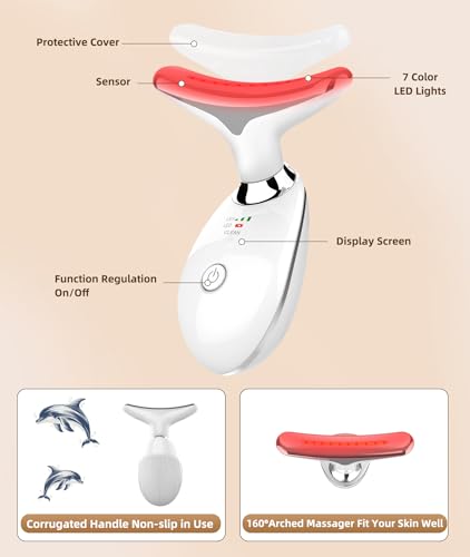 Red Light Therapy for Face and Neck, 7 Color Light Based Face - Product Imagery
