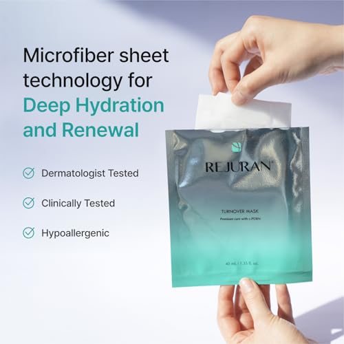 REJURAN Turnover Mask, c-PDRN® Face Mask, 5ea x 1.35 fl oz - Product Imagery