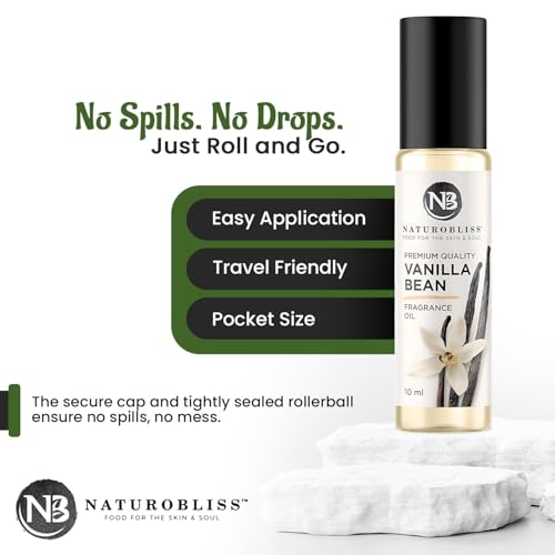 NaturoBliss Vanilla Perfume, Fragrance Oil Roll On 10 ml - Product Imagery