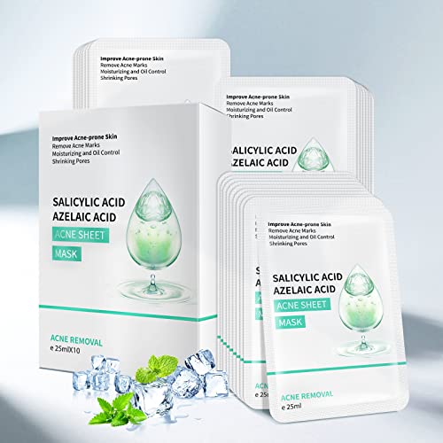Facial Mask Anti Acne Face Masks Skin Care, Sheet Masks With - Product Imagery